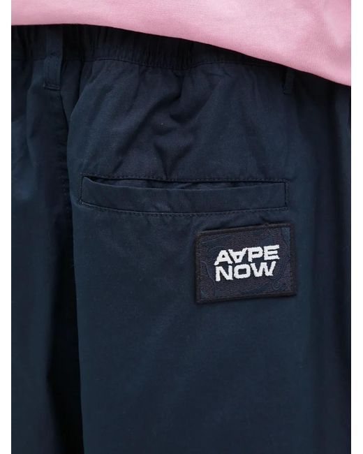 Bermudas con logo bordado Aape By A Bathing Ape de hombre de color Blue