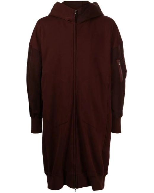 メンズ Julius ジップアップ フーデッドコート Red
