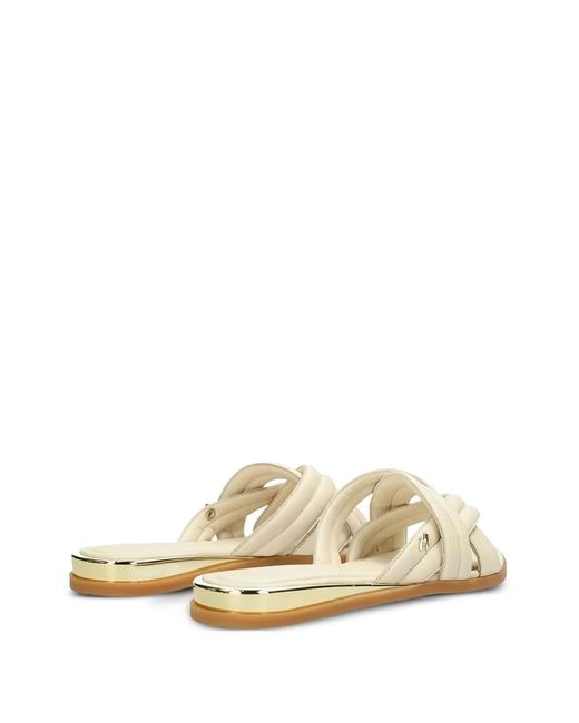 Mexx White Interwoven-Strap Padded Sandals