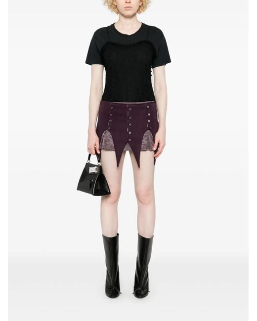 AVAVAV Purple Panel Mini Skirt