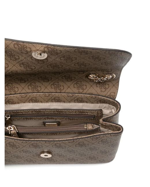 Guess ロゴプレート ショルダーバッグ Natural