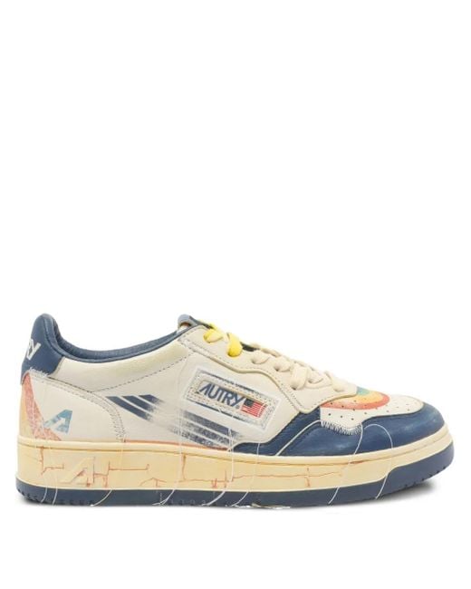 Autry Low-Top Sneakers Met Regenboogdetail in het Blue voor heren