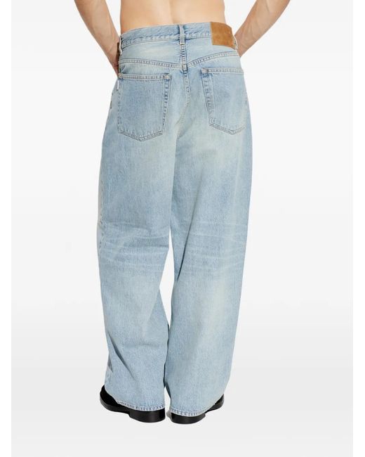 Haikure Blue Five-Pocket Wide-Leg Jeans for men