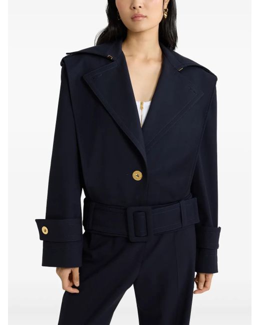 Patou Blue Belted Wool Jacket