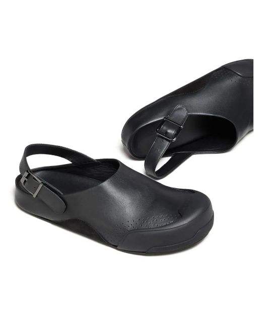 Marni Black Dada Sabot Slingback Leather Sandals for men