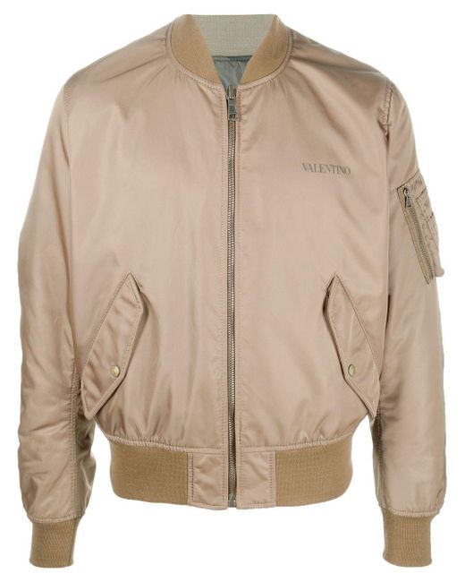 Valentino Synthetic Reversible Bomber-jacket in Brown for Men | Lyst Canada