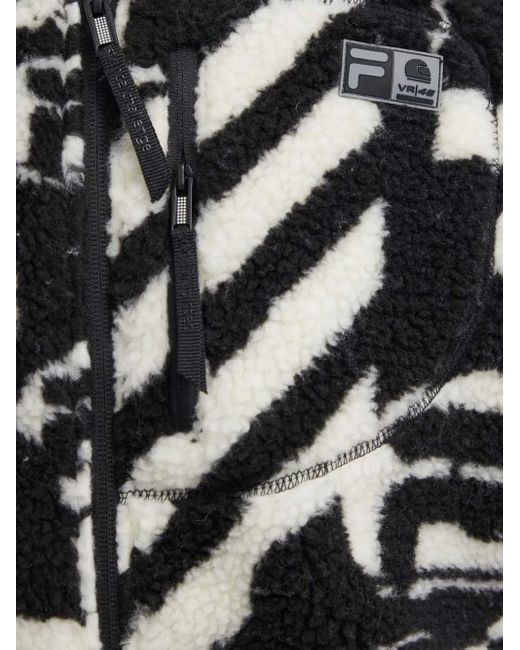 Fila Black Textured Zip-Up Jacket for men