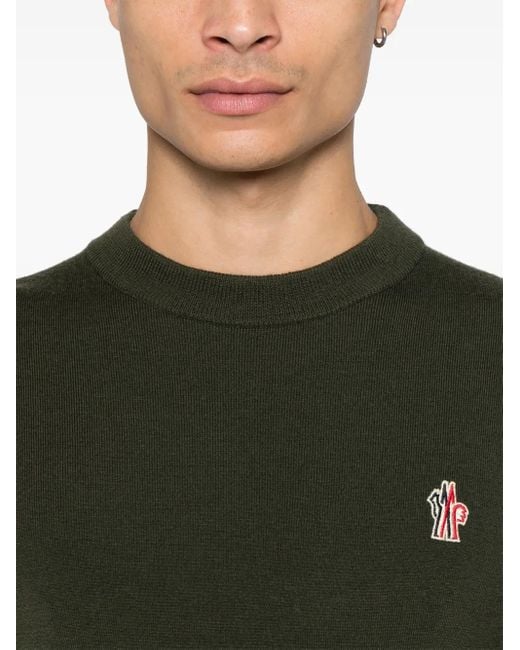 Pull À Patch Logo Moncler pour homme en coloris Green
