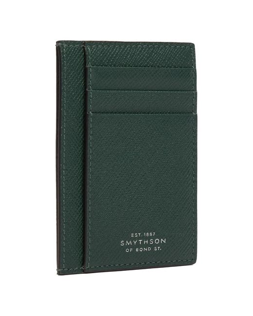 Smythson Green Large Panama Flat Cardholder