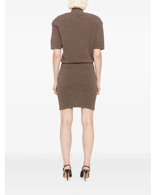 Jacquemus Robe Maille Castagna Dress in Brown | Lyst
