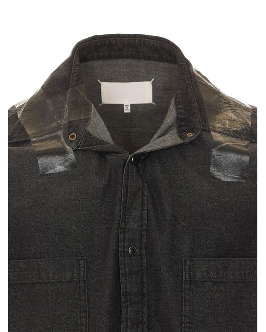 Maison Margiela Black Tape-Detail Long-Sleeved Shirt for men