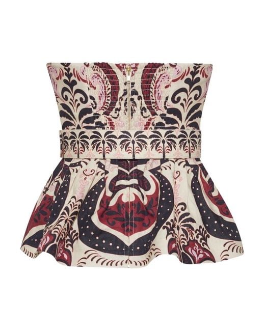 Cara Cara Top Met Ceintuur in het Multicolor