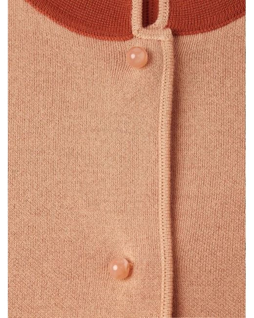 Shanghai Tang Red Reversible Buttoned Cardigan