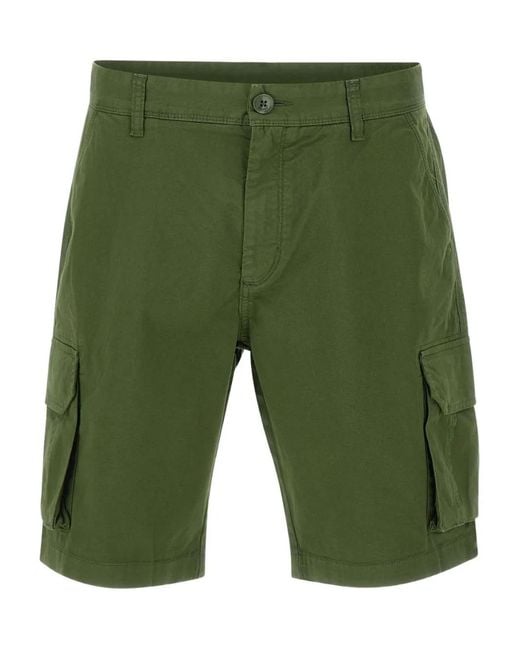 Sun 68 Green Cargo Shorts for men