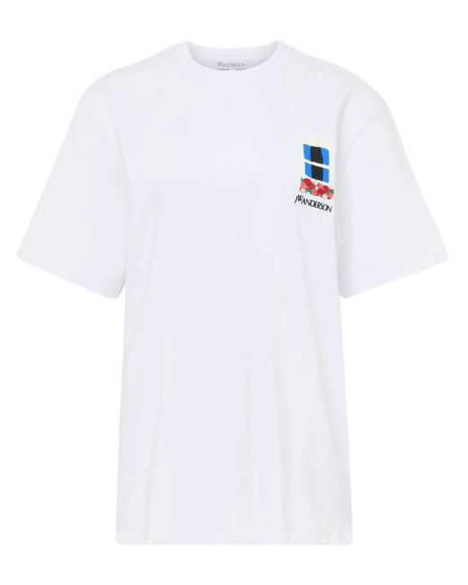 J.W. Anderson White Window Embroidery T-Shirt