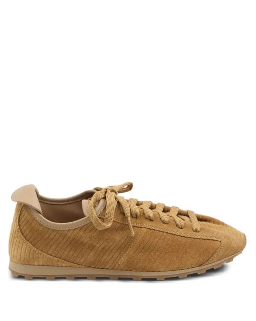 Jacquemus Brown The Tennis Embossed-Suede Low-Top Sneakers
