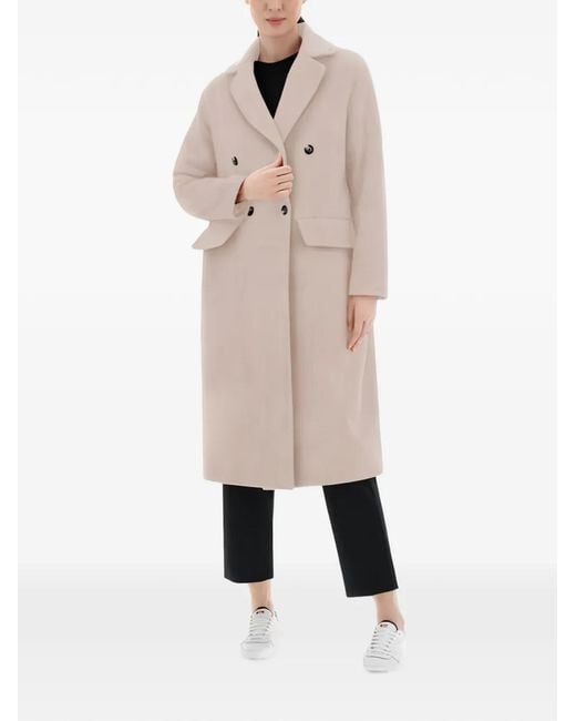 Herno Natural Double-Breasted Wool Coat