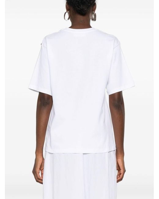 Sportmax White Luis Heart-print T-shirt
