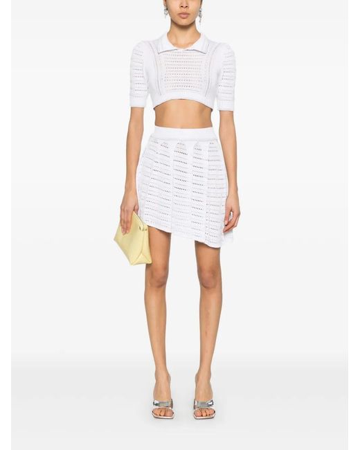 Gcds White Crop Polo