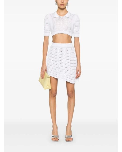 Gcds White Crop Polo