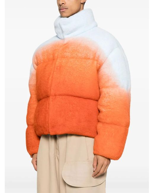 Bonsai Orange Oversize Puffer Jacket for men