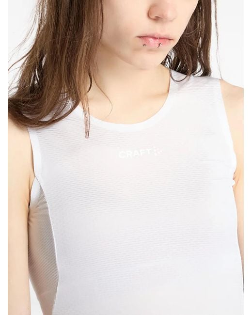 Top sin mangas Pro Dry Nanoweight C.r.a.f.t de color White