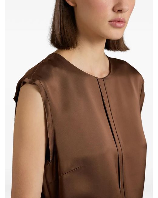 Glanshirt Brown Belted Midi Dress