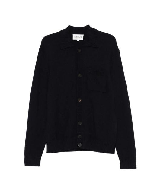 Bompard Black Chest-Pocket Cardigan for men