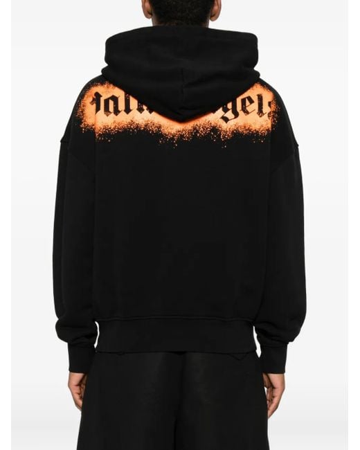メンズ Palm Angels スプレーエフェクト パーカー Black