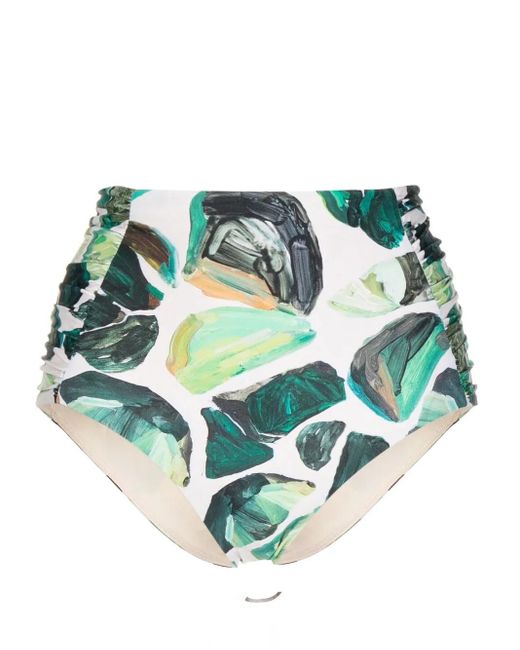 ALÉMAIS Blue Siena High-Waisted Bikini Bottoms