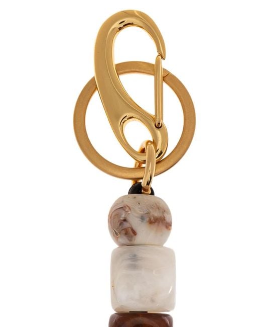 Wandler White Beaded Keyring