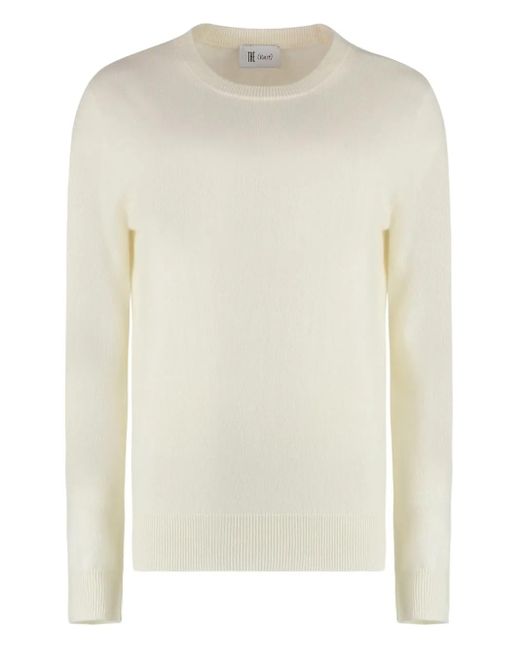 THE (Alphabet) Women's White Crew-Neck Sweater
