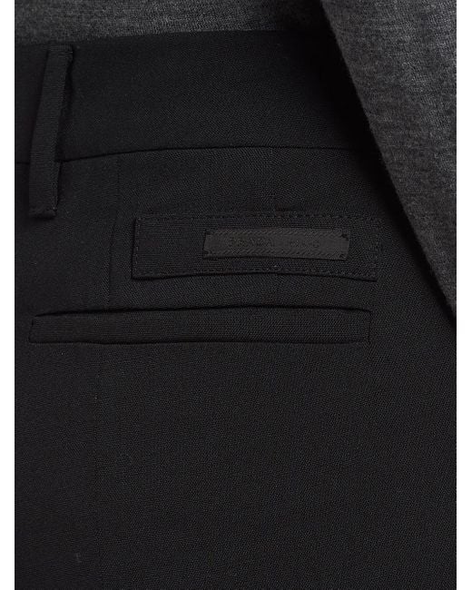 Prada Black Cropped Slim-fit Trousers
