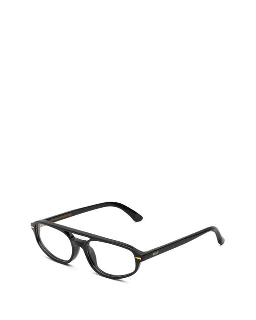 Retrosuperfuture Black Pilot-Frame Glasses