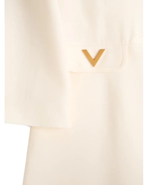 Valentino Garavani Natural Crepe Couture Midi Dress