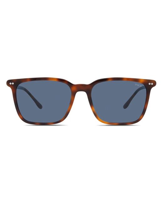 Polo Ralph Lauren Blue Rectangle-Frame Sunglasses for men