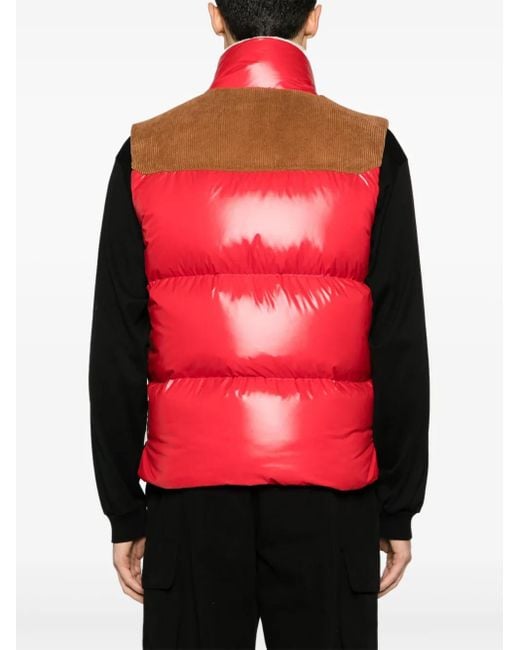Moncler Red Ardeche Down Vest for men
