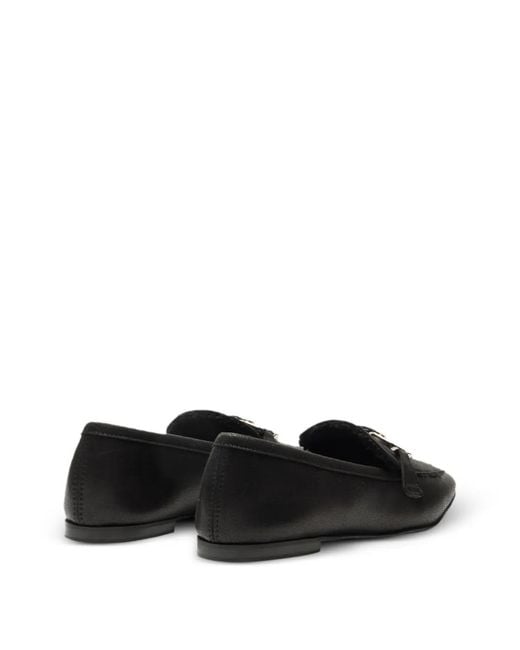 Casadei Black Bufaland Chain-Detail Loafers