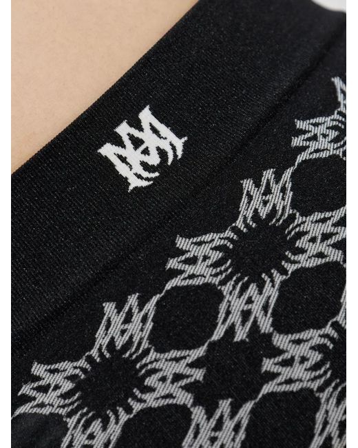 Amiri Black Ma Quad-Monogram Leggings