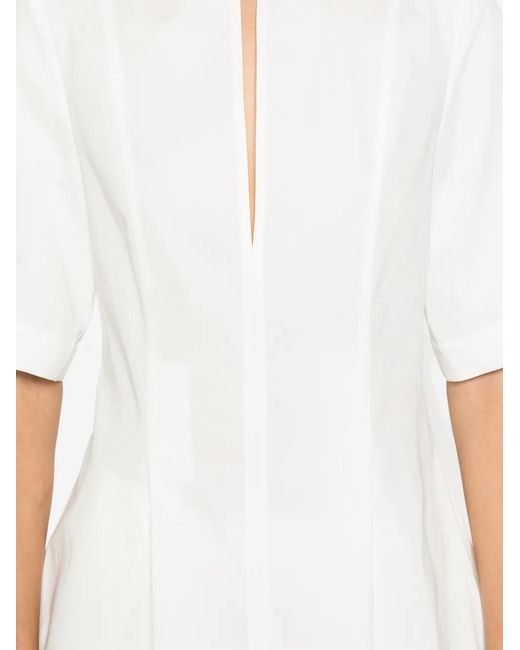 Totême  White Blouse À Col V