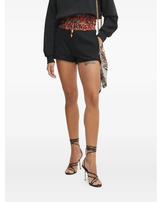 Just Cavalli スネークプリント ショートパンツ Black