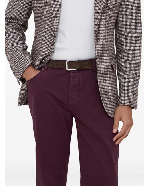 Jeans Con Applicazione Logo di Brunello Cucinelli in Purple da Uomo