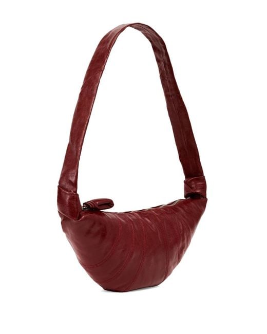 Lemaire Red Medium Croissant Cotton Bag