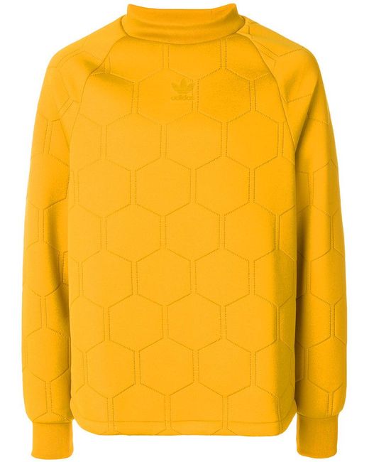 Adidas Yellow Scuba Honeycomb Sweatshirt for men