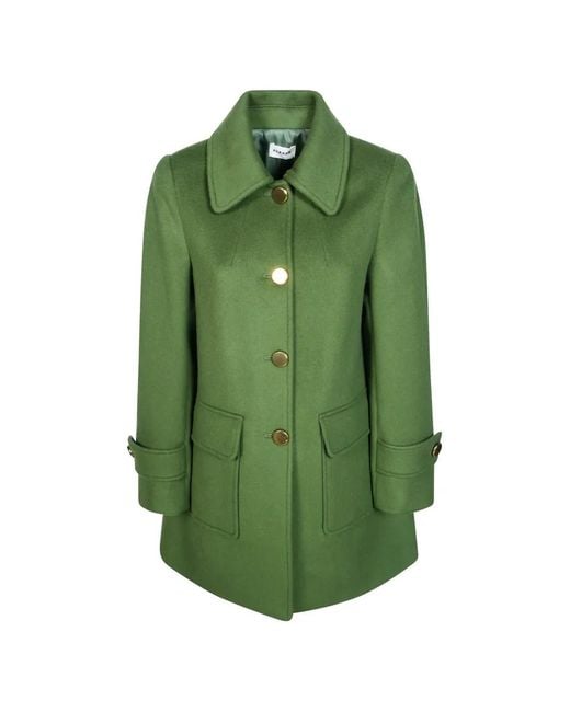 P.A.R.O.S.H. Green Button-Up Wool Coat