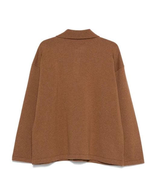 A.P.C. Brown Wool Polo Shirt for men