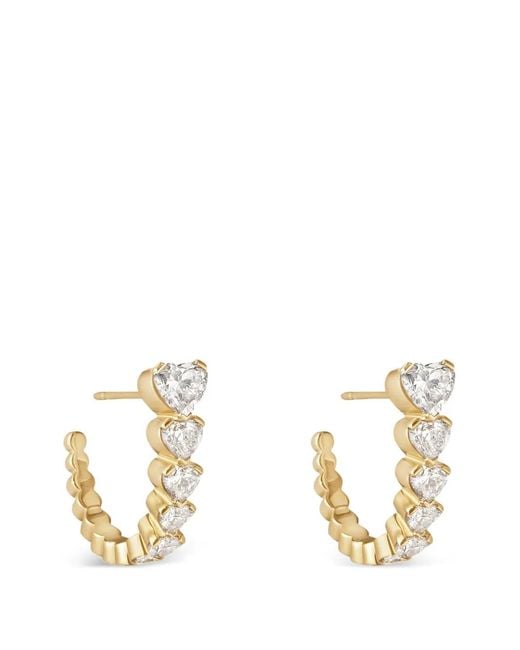 Sophie Bille Brahe Metallic Boucle Coeur Diamond Earrings