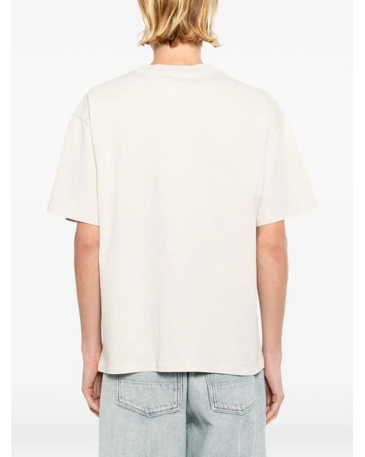 Melt White Fish-Print T-Shirt for men
