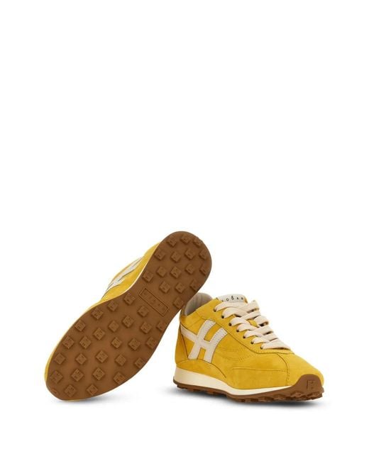 Hogan Yellow Athletic Sneakers