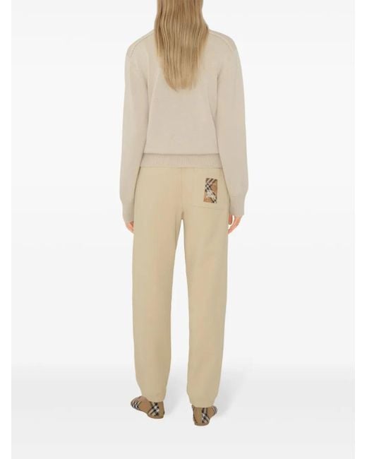 Burberry Natural "Check" Jogging Pants